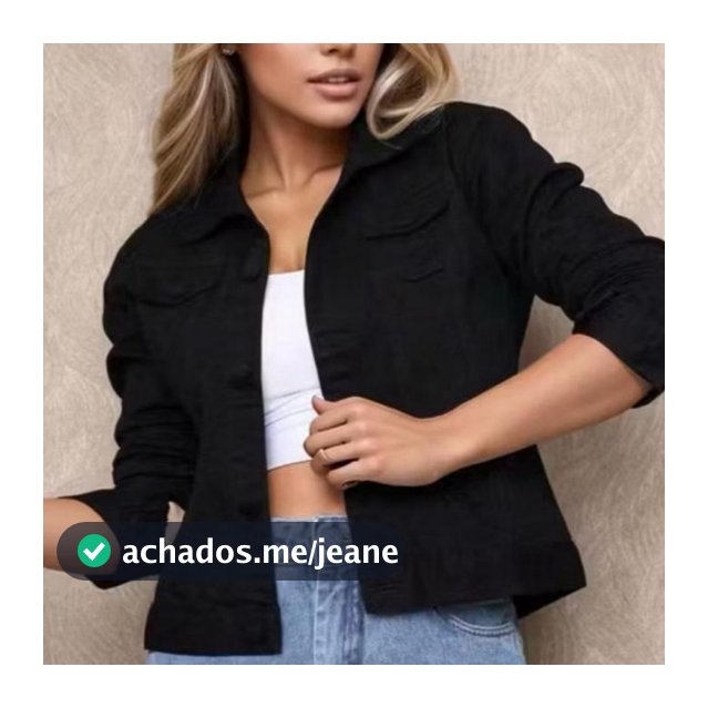 Jaqueta Sarja Jeans Básica Botões Encapado Moda Feminina Tendência Da Moda Novo