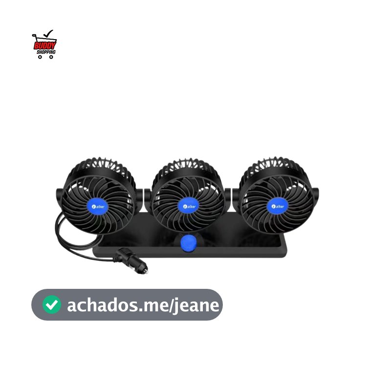 Ventilador De 3 Cabeça Do Carro Veículo Automóvel Dc 12v
