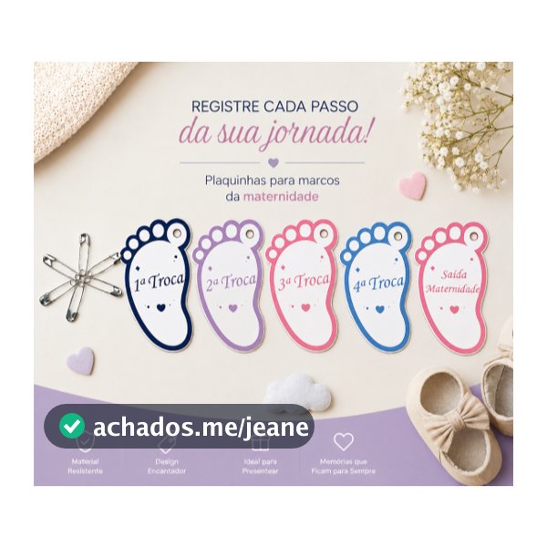 Kit 5 Tags de Chaveiro de Trocas para Saquinhos Organizadores de Mala de maternidade