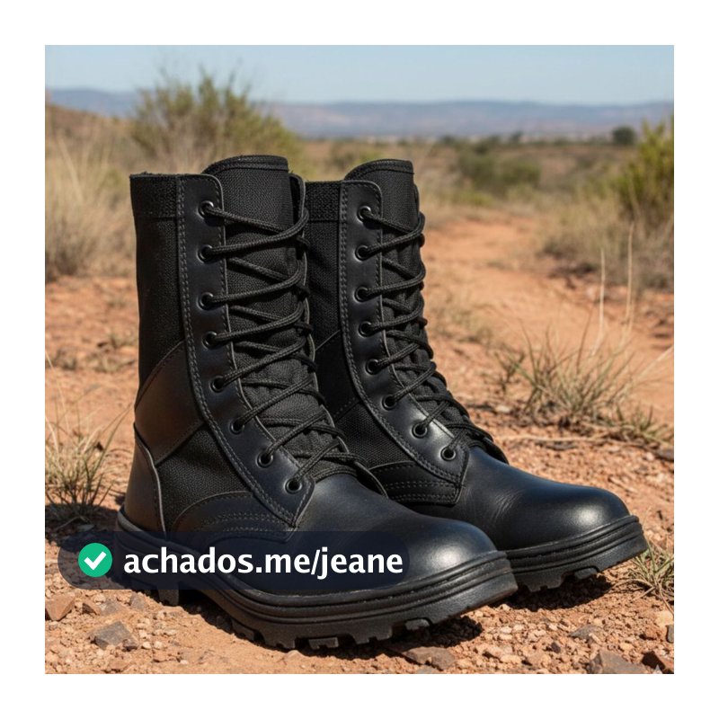 Bota Masculino Militar Casual Preto Promoção Imperdivel