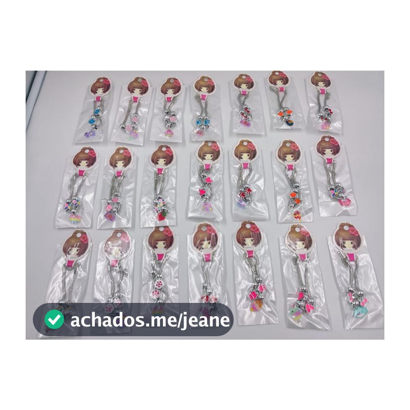 kit 12 Pulseira infantil / adulto com Pingente boneca/fruta/animal tipo pandora