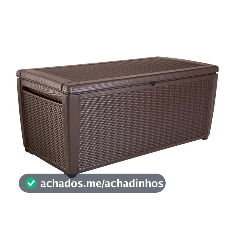 Caixa Grande Organizadora 511 Litros Baú Multiuso Keter Sumatra Marrom