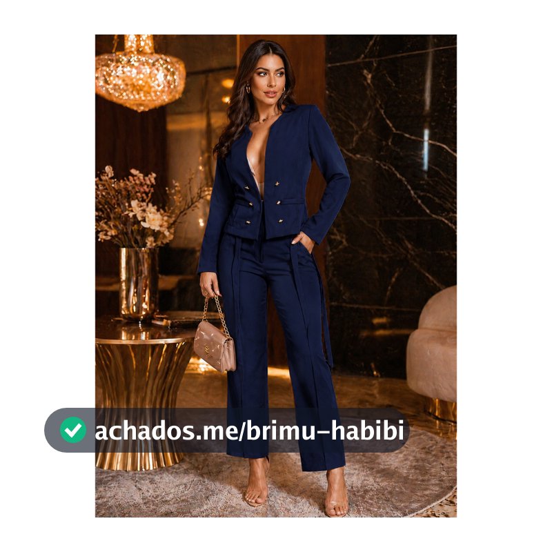 Conjunto Feminino Alfaiataria Blazer Acinturado + Calça Cintura Alta Elegante Social Premium