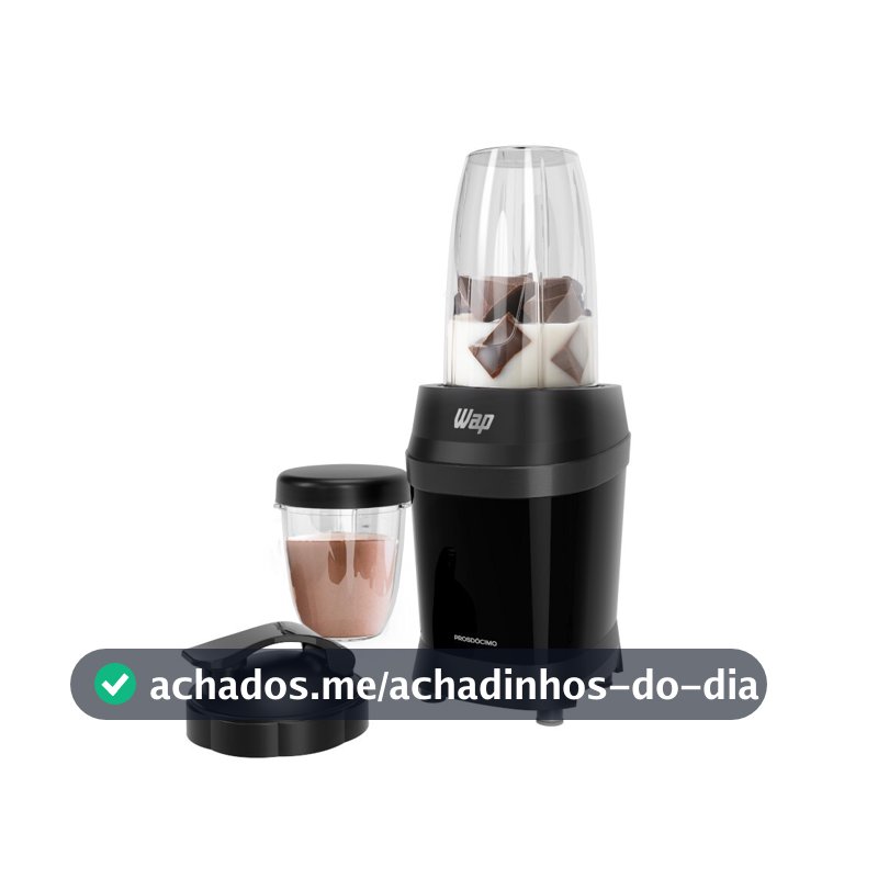 Liquidificador portátil 700 watts com 2 copos inquebráveis - Blender PRO Turbo WAP