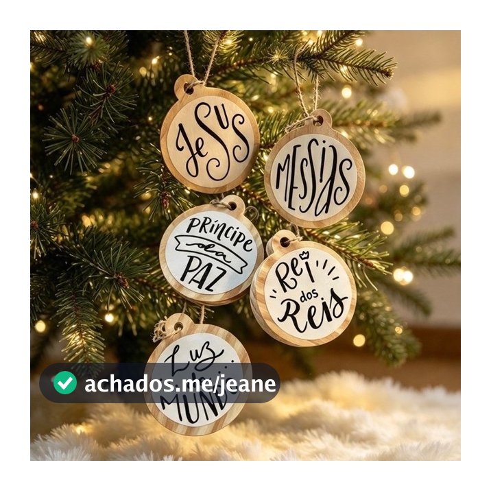 kit 5 pendentes Jesus Natal Pascoa Cristão Rei dos Reis Príncipe da Paz Luz do mundo bolinhas de Natal pendente Natalino