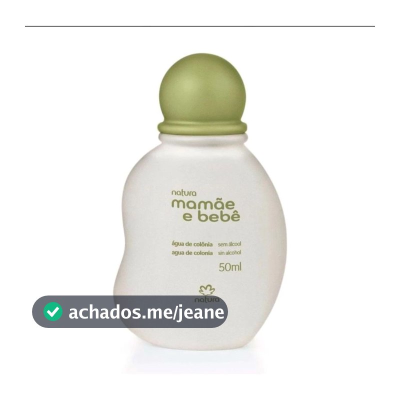 Colônia Mamãe bebê 50ml