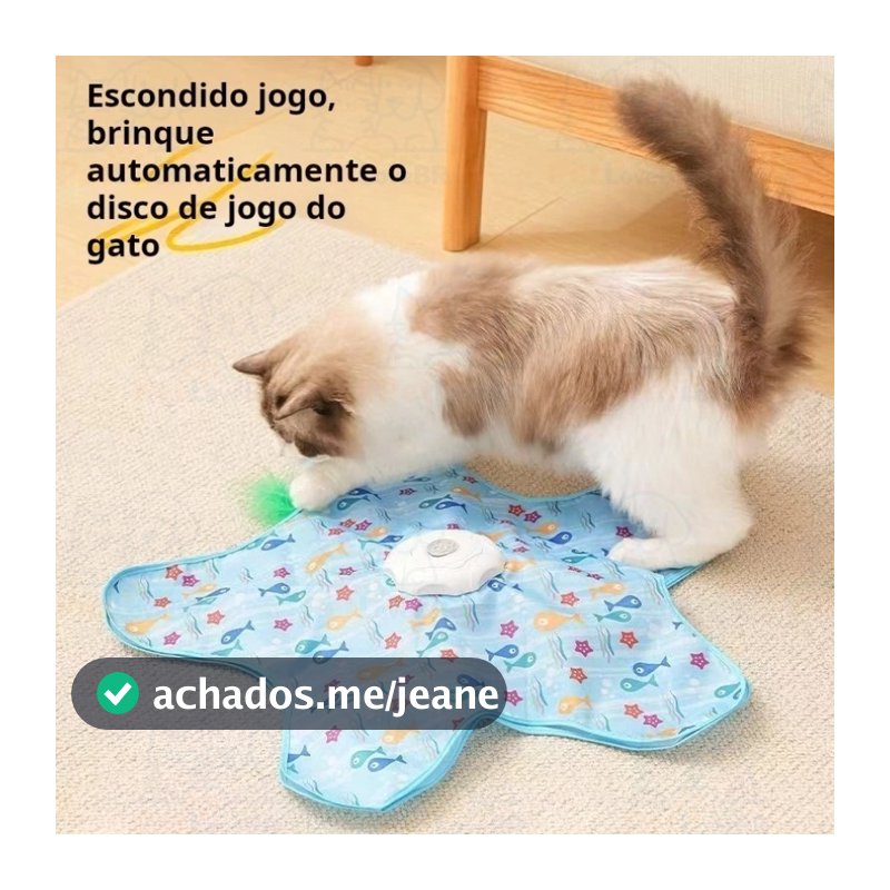 Brinquedos Inteligentes para Gatos：Esconde-Esconde com Rato, Penas Escondidas e Sons Realistas