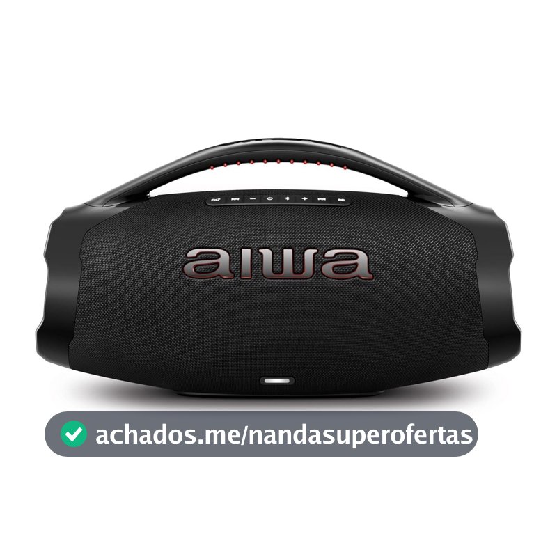 Caixa de Som AIWA a Boombox Plus 200W Bluethooh AWS-BBS-01-B Preto