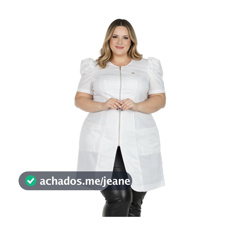 Jaleco Feminino PLUS SIZE Manga Curta Bufante Princesa Acinturado Esteticista Nail Designer Cores