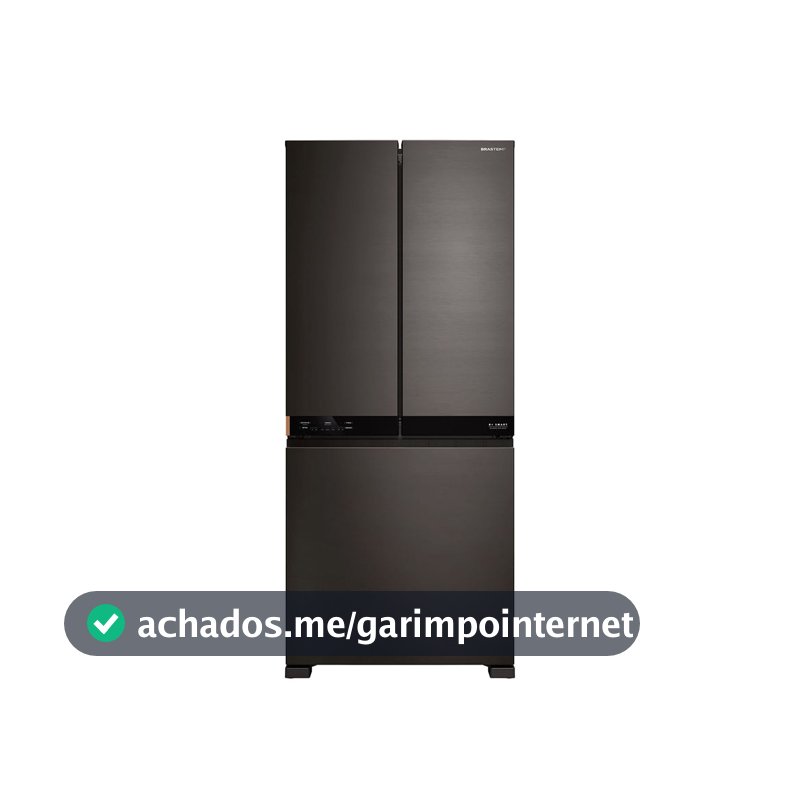 Geladeira Inteligente B= Smart 3 Portas French Door Frost Free 630L cor Black Inox Brastemp - BRO88AE
