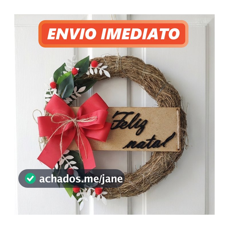 Guirlanda 30cm Natal Porta Entrada Luxo Decorada Decoração 2025 2026