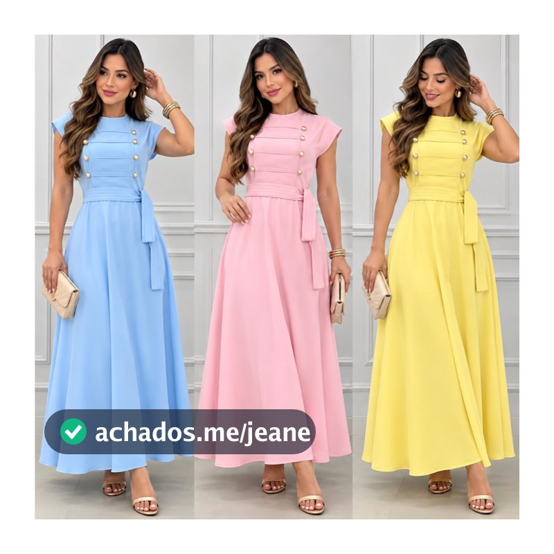 VESTIDO  MIDI  RUBI CON BOTÕES  EN TECIDO SENSORIAL MARANT