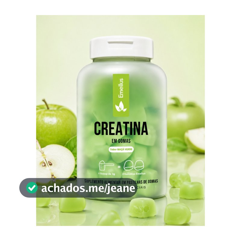 Creatina em Gomas Varios Sabores 60 Gummy Zero Açúcar Emellus - Saborosa