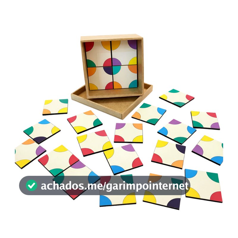 Quebra Cabeça Desafio 24 Peças Coloridas em Madeira Jogo Educativo Estimula Raciocínio Concentração