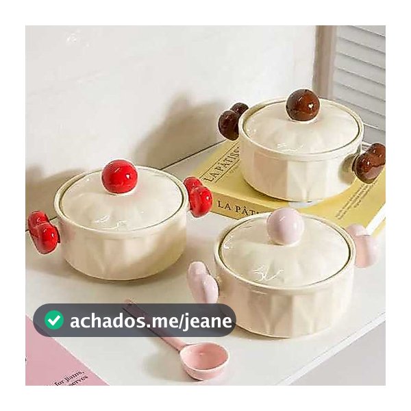 Mini Panela Coração em Porcelana com Tampa
