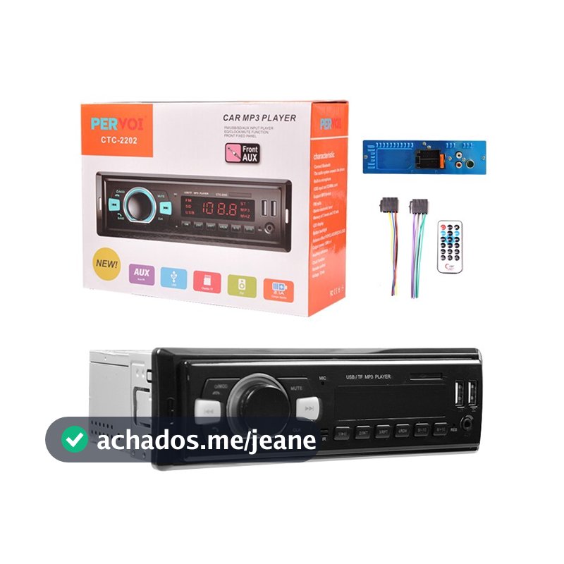 Rádio Automotivo Ctc-2208 Com Controle Bluetooth Display Led