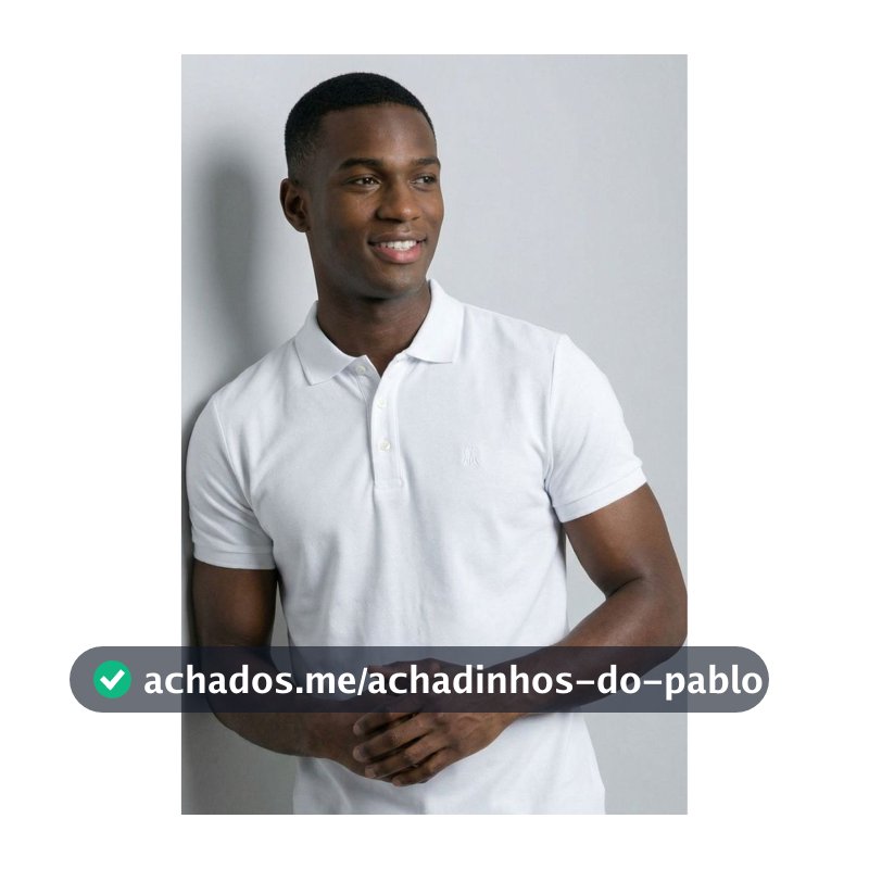 Polo Piquet Lisa Com Botão Polo Wear Branco
