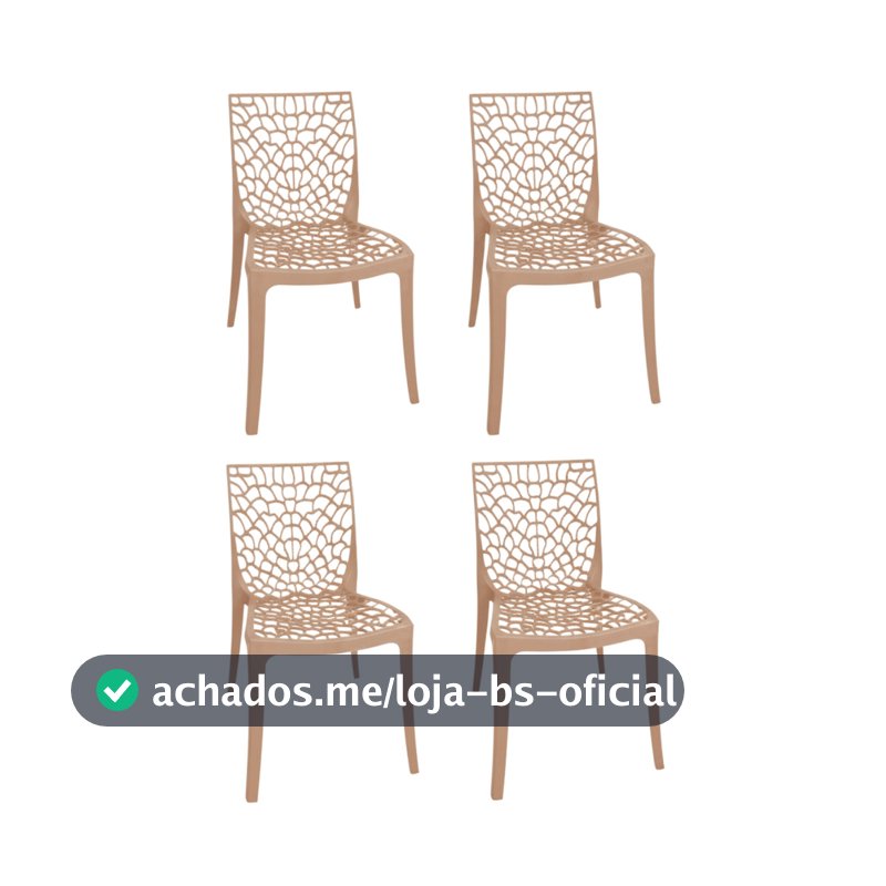 Cadeira Gruvyer Nude Jantar Escritorio Area Lazer Gourmet Interna/Externa Entrega Rapida Oferta!