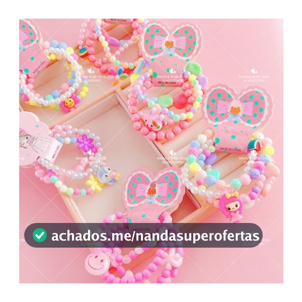 24 Pulseiras(6 conjuntos) Para Criança Infantil Frutas Doces Coloridos