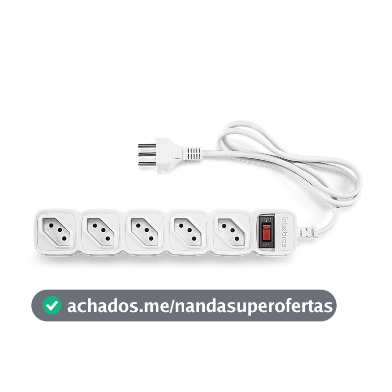 Protetor Eletrônico Intelbras com 5 Tomadas EPE 205 Branco