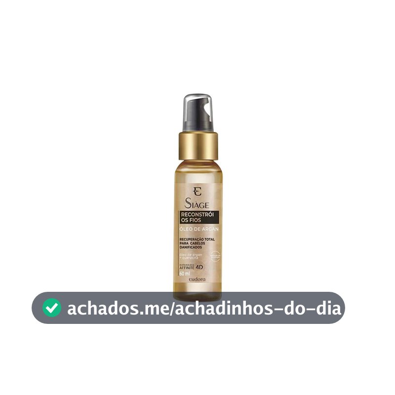 Eudora Siàge Reconstrói os Fios Óleo de Argan Capilar 60ml