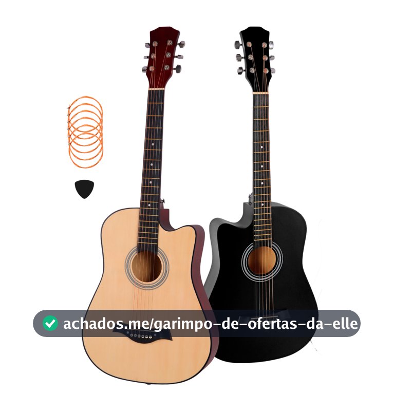 Violão Acústico Clássico para Iniciantes Destros Cordas de Aço 6 Cordas Instrumento Musical Estudo e Lazer