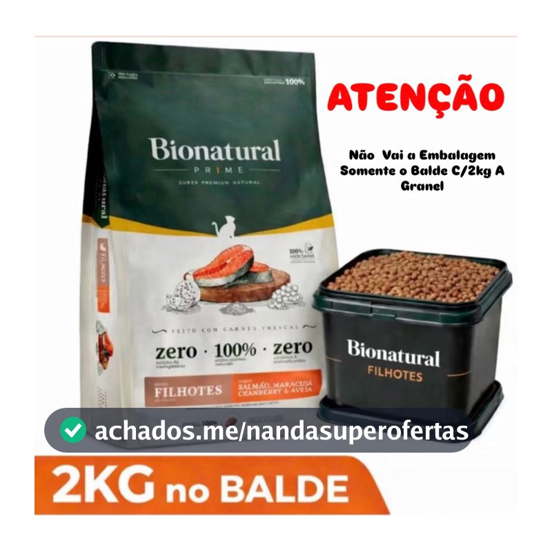 Ração Super Premium Bionatural Gatos FIlhotes  2KG No Blade  Sabor Salmão