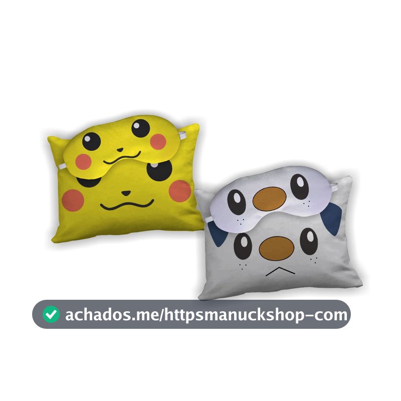 kit Lembrancinha Máscara de Dormir/Tapa Olho + Almofada Pokémon Personalizada Envio Rápido