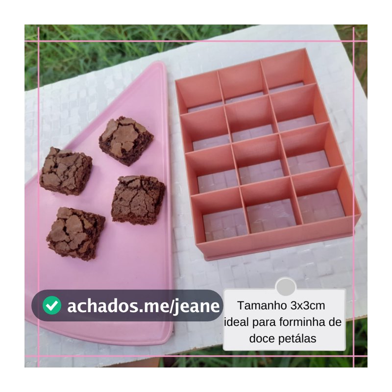 Cortador de Brownie 3x3 cm quadrado