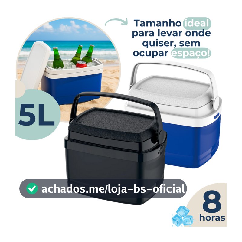 Caixa Térmica Cooler Pequeno 5 Litros com Alça Soprano