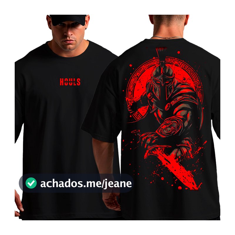 Camiseta Oversized Spartano Musculação Grande Algodão Treino Academia