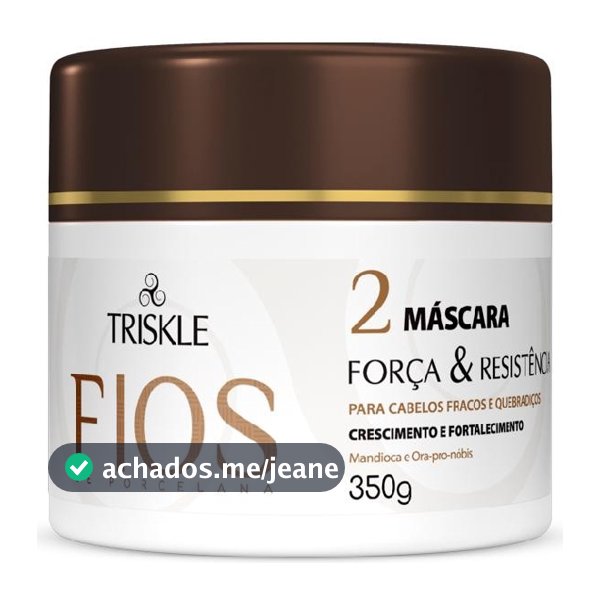Máscara Tratamento Creme Antiquebra Fios Porcelana Força Resistência Triskle 300g