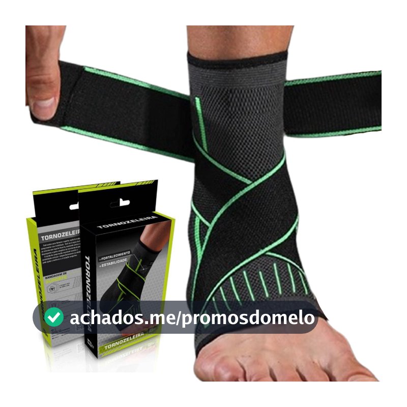 Tornozeleira Ortopedica Compressão Estabilizadora Elastica Esportes Futebol Cross Fit Basket Volei