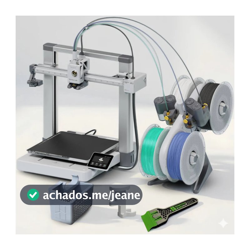 Impressora 3d Bambu Lab A1 Fdm Aberta (Combo) e Sem Ams + Porta Resíduos - Espátula - Chave Manutenção