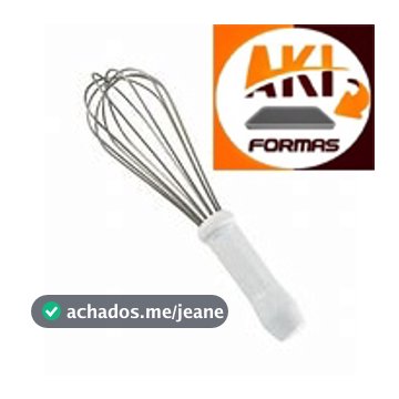 BATEDOR TIPO PERA DE 30 CM BATEDOR DE INOX 304 CABO POLIETILENO BRANCO PRODUTO COM NOTA FISCAL