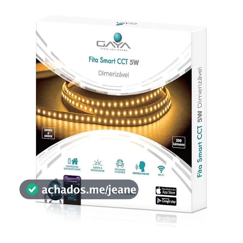 Gaya Fita LED Smart CCT 12V 5W/m 2M 350 Lúmens/ Branco Dimerizável