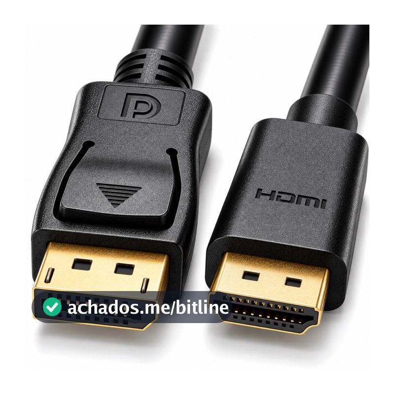 Cabo Displayport para HDMI 1,8 Metros DP HDMI HD 1080p