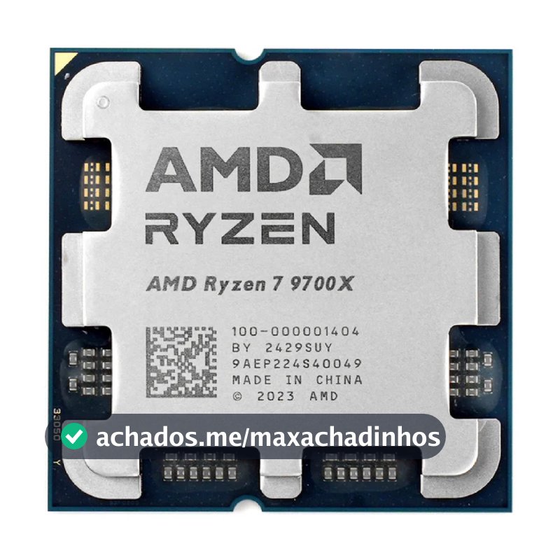 Processador AMD Ryzen 7 9700X 3.8GHz (5.5GHz Turbo) 8 Cores 16 Threads AM5 40MB Novo (Sem Caixa ou Cooler)