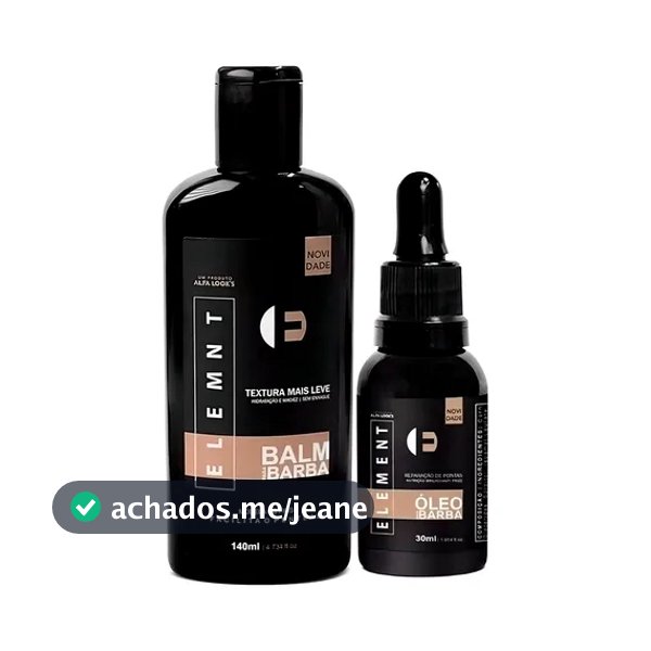 Kit Balm E Óleo Para Barba Hidratante Profissional Element