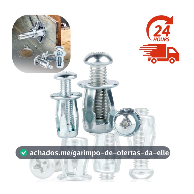 Rebite Grampo de Expansão Metal Philips Reforçado 5 ate 30 Unidades