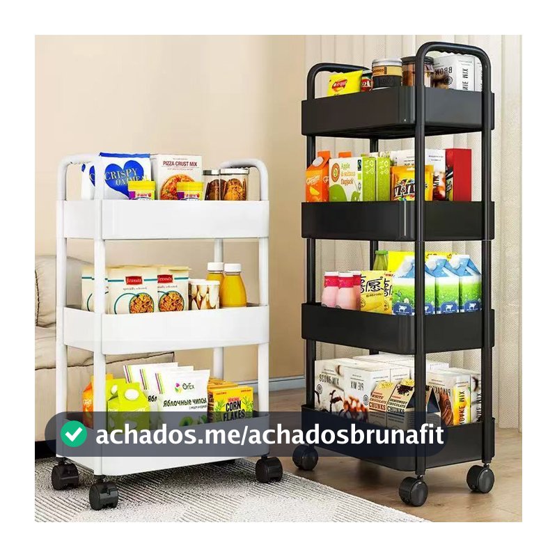 Armário Carrinhos Organizador Multiuso Com 3/ 4 /5 Camadas Com Rodinhas Cozinha Banheiro Quarto Escritorio