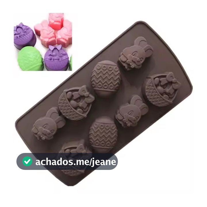 FORMA MOLDE SILICONE CHOCOLATE BOMBOM CESTA PASCOA COELHINHO