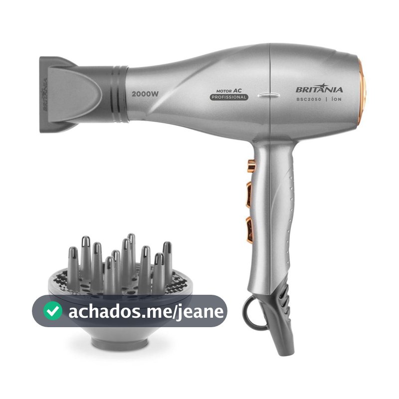 Secador de Cabelos Britânia com Difusor 2100W BSC2050