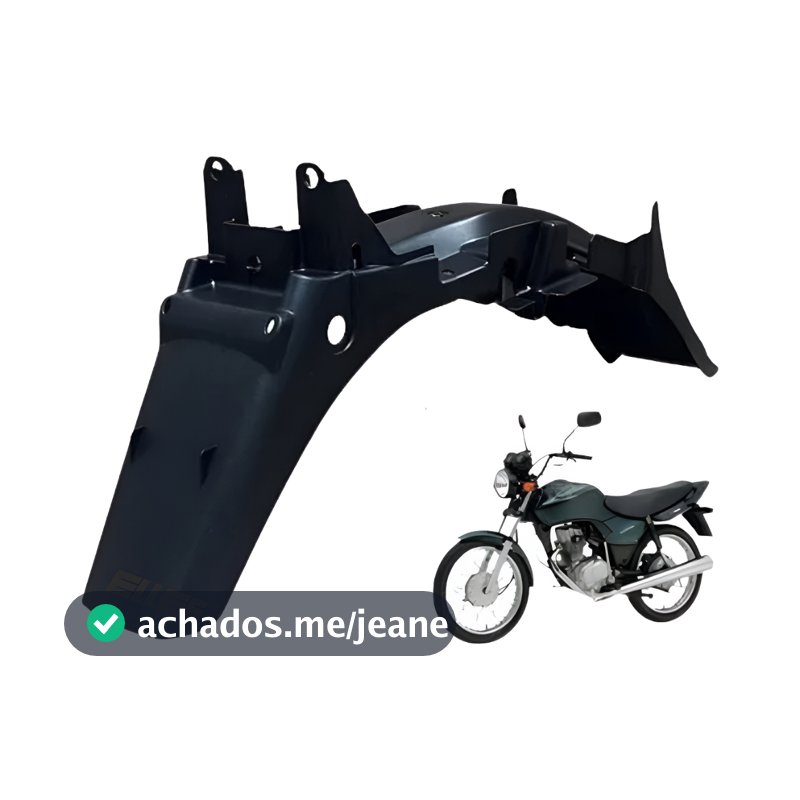Paralama Traseiro Completo Cg 125 Titan 2000 2001 2002 2003 2004 Preto Paralama Trás