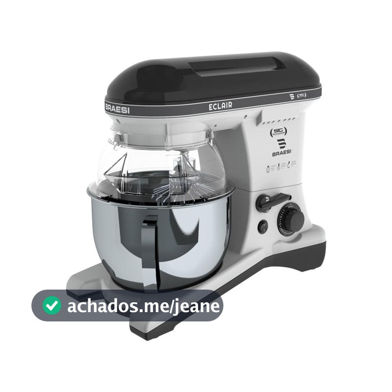 Batedeira Planetária Profissional Eclair 10 Velocidades 5l 1500w Bp-500 Preta Bivolt - Braesi