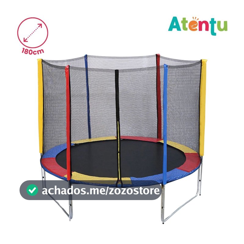 Pula Pula Infantil 1,8m Cama Elástica C/ Fechamento Zíper