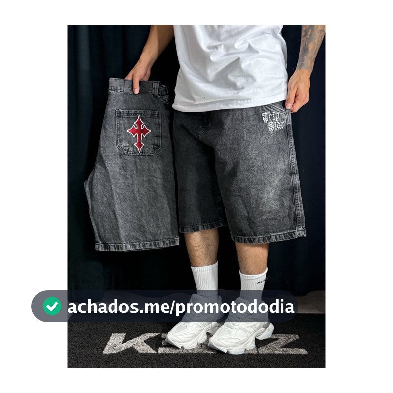 Bermuda TripSide Cruz Bordado Jorts Baggy