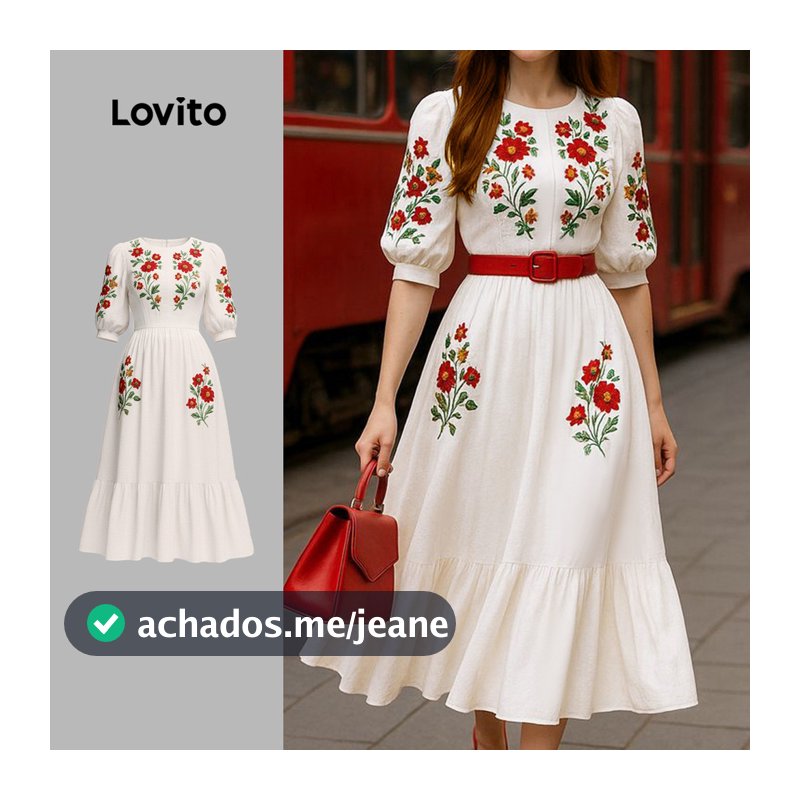 Lovito Elegante Vestido Longo Floral Estilo Resort Primavera/verão para Mulheres LK3LD494