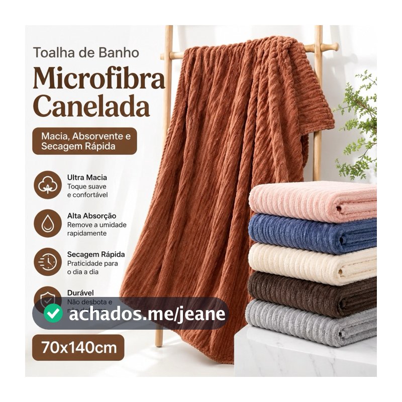 Toalhas de banho Microfibra 70×140cm 280g – Praia, Piscina, Rápida Secagem, Macia e Confortável