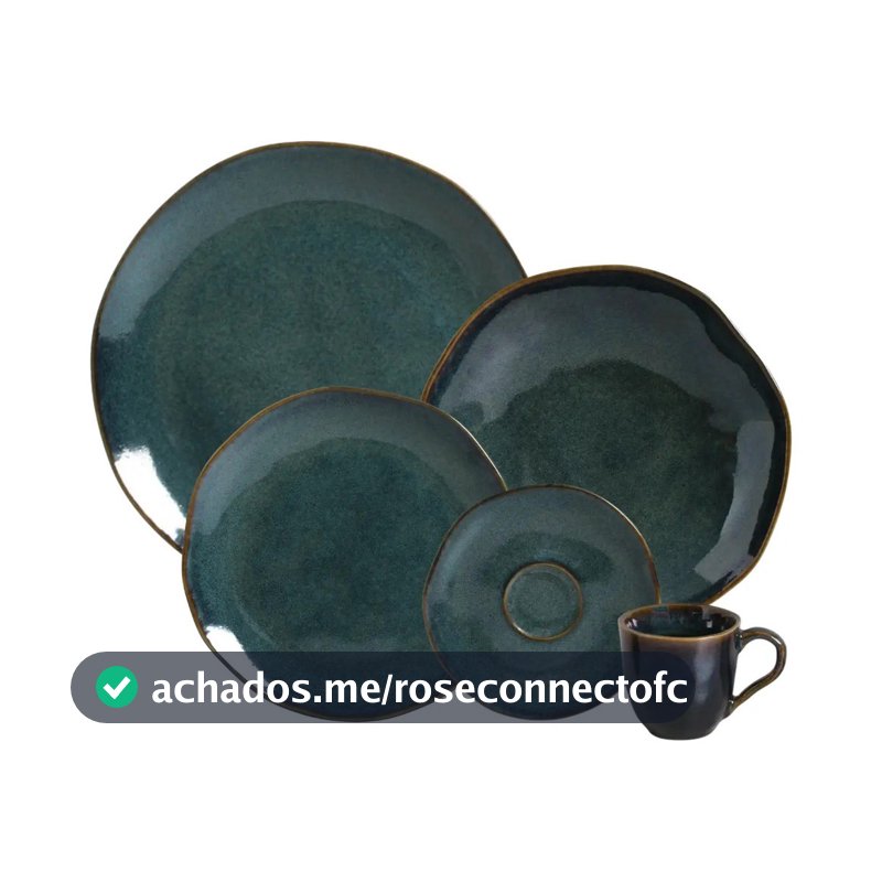 Jogo Aparelho De Jantar 30 Peças Orgânico Oceano Porto Brasil